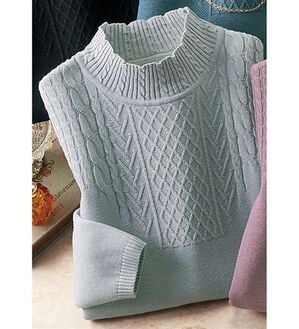 ルフラン（ルフラン）の「コットンシルクカシミヤの優美なニット（ニット・セーター）」｜グレー