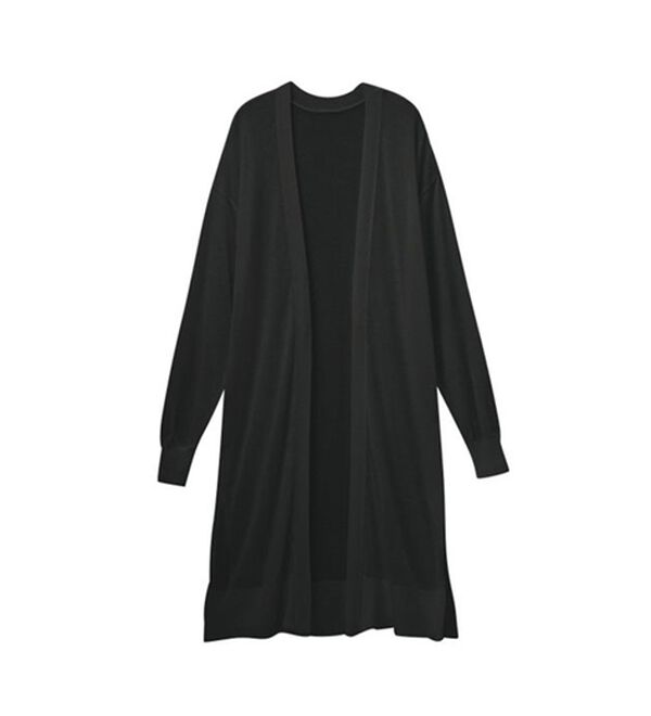 GeeRA（ジーラ）の「【3つの機能付】ロングニットカーディガン（ミディ丈）（ニットカーディガン）」｜詳細画像