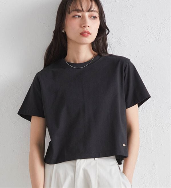 RANAN（ラナン）の「【5つの機能付】ひんやり着回し抜群ベーシックＴシャツ＜選べる着丈＞（Tシャツ）」｜詳細画像