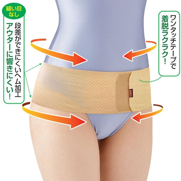 「超薄型がっちり骨盤テーピングベルト　メッシュタイプ（サポーター・肩腰膝ケア）」｜詳細画像