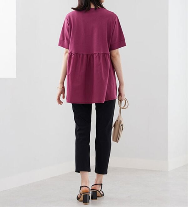 BELLUNA（ベルーナ）の「ギャザー切替デザイン細見えチュニック（チュニック）」｜詳細画像