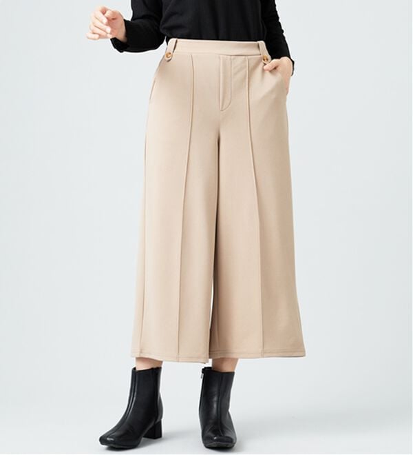 BELLUNA（ベルーナ）の「ツイルストレッチ素材ワイドパンツ（その他パンツ）」｜詳細画像