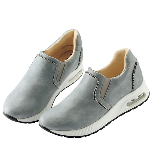 BELLUNA（ベルーナ）の「４Ｅボールチェーンデザインスニーカー（スリッポン）」｜ブルー