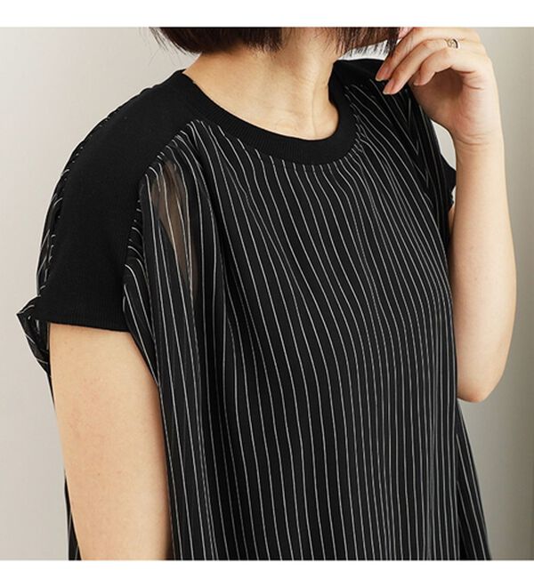 BELLUNA（ベルーナ）の「リブ使いシアーブラウス（カットソー）」｜詳細画像