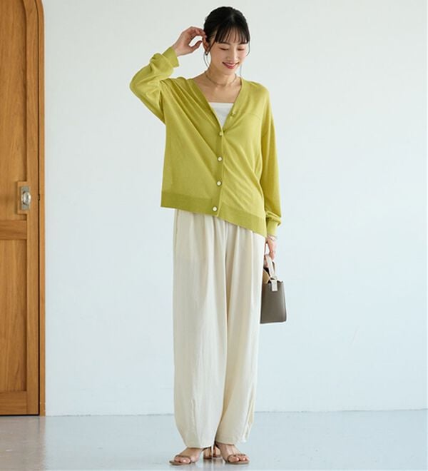 BELLUNA（ベルーナ）の「【快適Ｌａｂ．】シャリ冷！洗える多機能ニットカーディガン（ニットカーディガン）」｜詳細画像