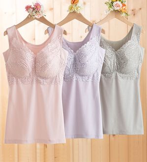 「【３色組】グラマーさんの吸汗速乾ブラキャミ（肌着・インナーウェア）」｜3色組