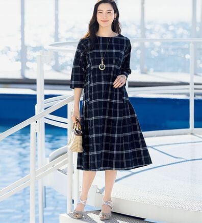 ルフラン（ルフラン）の「涼やか素材のゆったりワンピース（カットソーワンピース）」