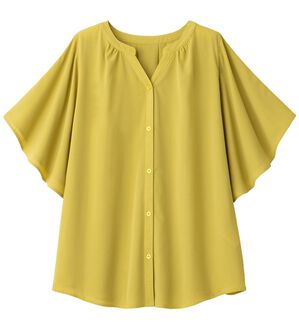 Viola e Viola（ヴィオラ エ ヴィオラ）の「ゆるっときれいなスキッパーフレアー袖ブラウス（ブラウス）」｜詳細画像