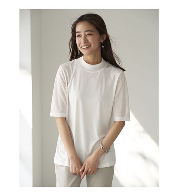 BELLUNA（ベルーナ）の「脱Ｔシャツ！チュールデザイントップス（カットソー）」｜詳細画像