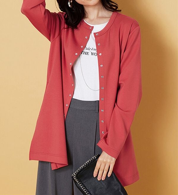 BELLUNA（ベルーナ）の「時短コーデ！ダンボール素材ロングカーデアンサンブル（アンサンブル）」｜詳細画像