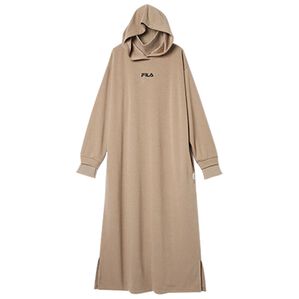 RANAN（ラナン）の「＜ＦＩＬＡ＞あったか♪オリジナルデザイン裏シャギーパーカーワンピース（その他ワンピース）」｜モカベージュ