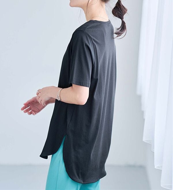 RANAN（ラナン）の「＜ＢＣ＞綿１００％ひんやりラウンドヘムプルオーバー（カットソー）」｜詳細画像