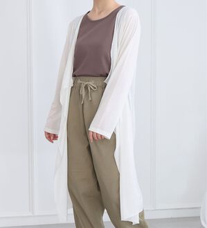 A HAPPY MARILYN（アハッピーマリリン）の「【Ｍ～８Ｌ】長袖トッパーカーディガン（ニットカーディガン）」｜アイボリー