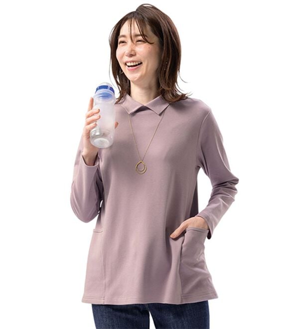 ルフラン（ルフラン）の「柔らかコットン衿付プルオーバー（カットソー）」｜詳細画像
