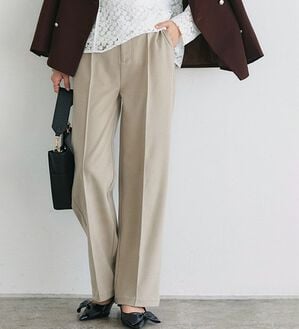 Pierrot（ピエロ）の「カシミヤタッチセミルーズストレートパンツ（フルレングスパンツ）」｜詳細画像