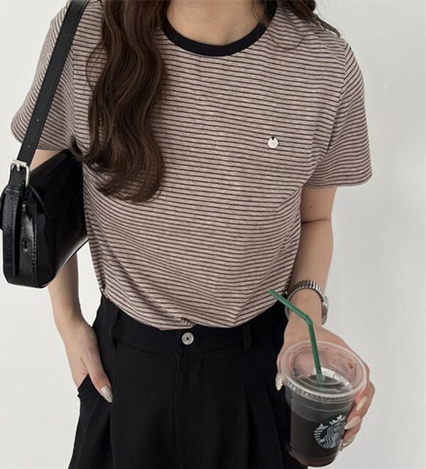 GeeRA（ジーラ）の「ボーダー配色Ｔシャツ（カットソー）」｜詳細画像