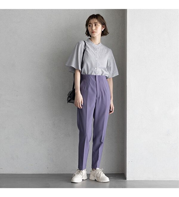 GeeRA（ジーラ）の「フレアー袖バンドカラーブラウス（ブラウス）」｜詳細画像