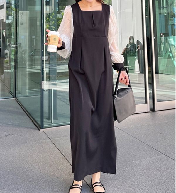 GeeRA（ジーラ）の「【オケージョン】バックリボンシアードット切替ワンピース（その他ワンピース）」｜詳細画像