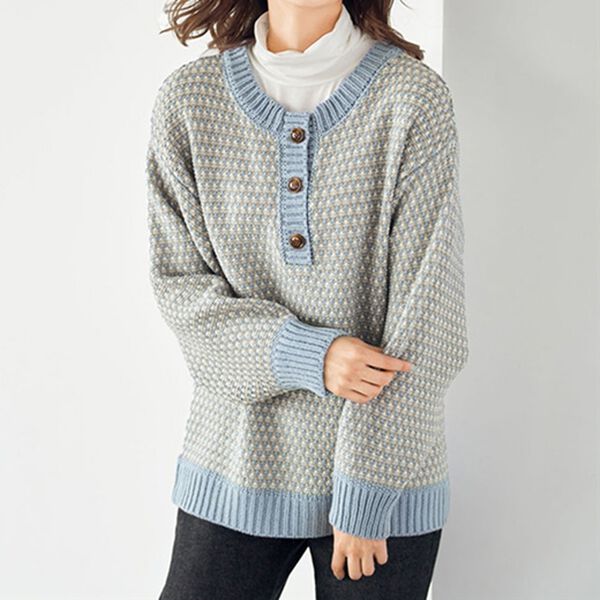 BELLUNA（ベルーナ）の「前後２ＷＡＹで着られるカラフルニット（ニット・セーター）」｜詳細画像