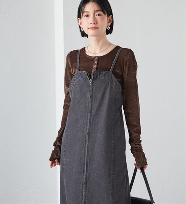 RANAN（ラナン）の「フロントジップデニムジャンスカ（その他ワンピース）」｜詳細画像