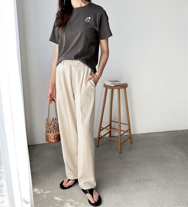 GeeRA（ジーラ）の「美脚魅せタックワイドスラックスパンツ（ワイドパンツ・ガウチョ）」｜詳細画像