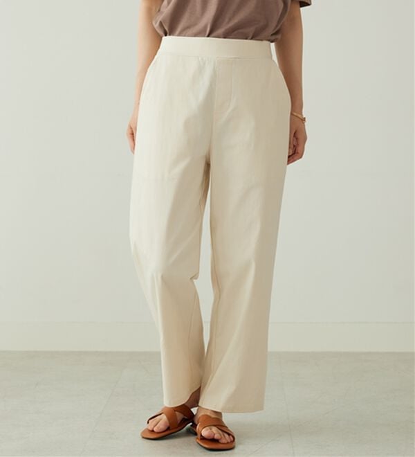 BELLUNA（ベルーナ）の「のびのびストレッチ美脚ストレートパンツ（ワイドパンツ・ガウチョ）」｜詳細画像