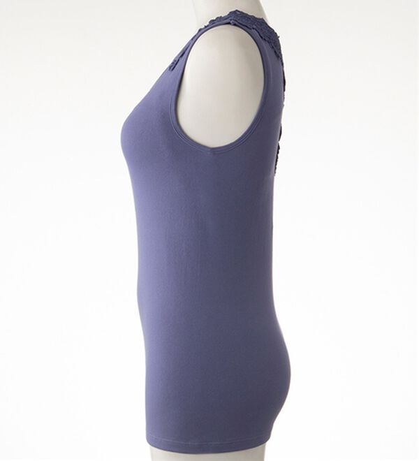 LAVIENNE（ラヴィエンヌ）の「カップ付バックレースタンクトップ（肌着・インナーウェア）」｜詳細画像