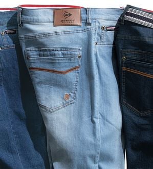 「＜ダンロップ・リファインド&times;コムルヴァン・オム＞冷涼快適プレミアムジーンズ（メンズデニムパンツ）」｜サックス