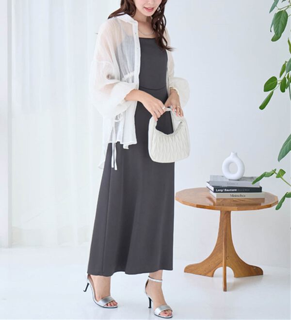 alotta（アロッタ）の「シャーリングリボンシアーシャツ（シャツ）」｜詳細画像