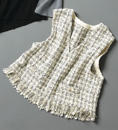 RANAN（ラナン）の「ツイードショートベスト（ベスト）」