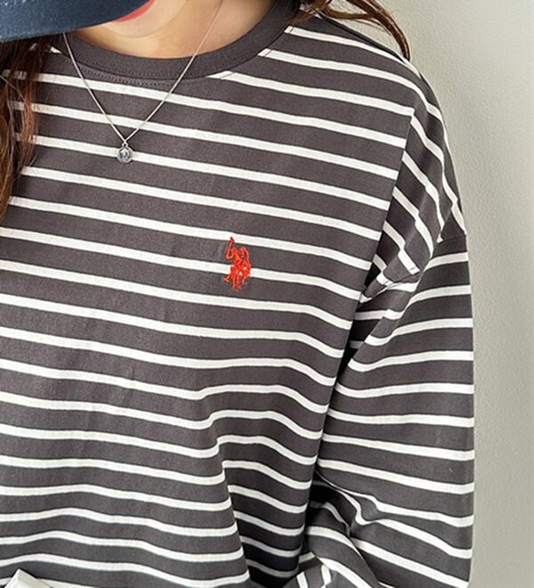 GeeRA（ジーラ）の「【Ｕ．Ｓ．ＰＯＬＯ ＡＳＳＮ】オーバーサイズ刺しゅうロンＴ（カットソー）」｜詳細画像