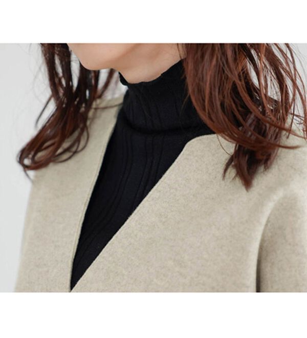 RANAN（ラナン）の「メルトン調素材深Ｖネックポンチョプルオーバー（カットソー）」｜詳細画像