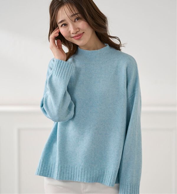 BELLUNA（ベルーナ）の「ウール調ショート丈ニットプルオーバー（ニット・セーター）」｜詳細画像