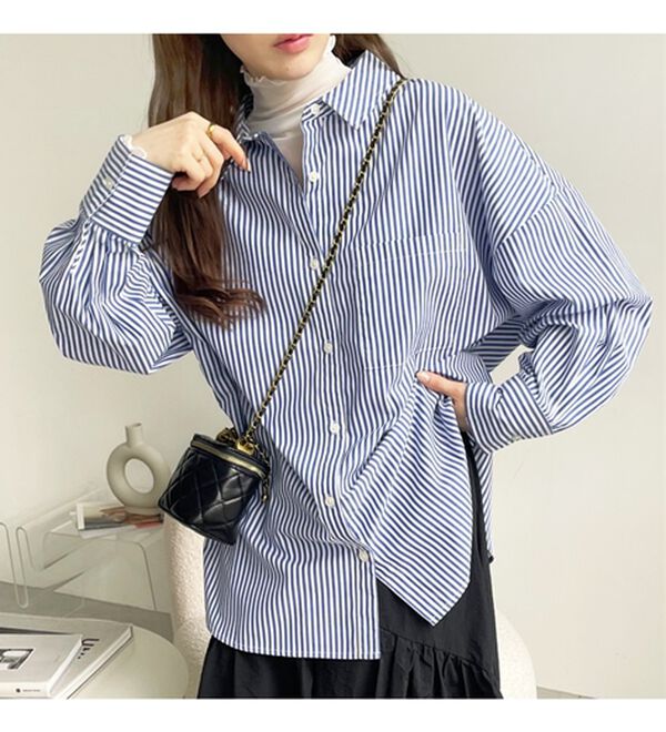 GeeRA（ジーラ）の「アソート柄オーバーサイズシャツ（シャツ）」｜詳細画像