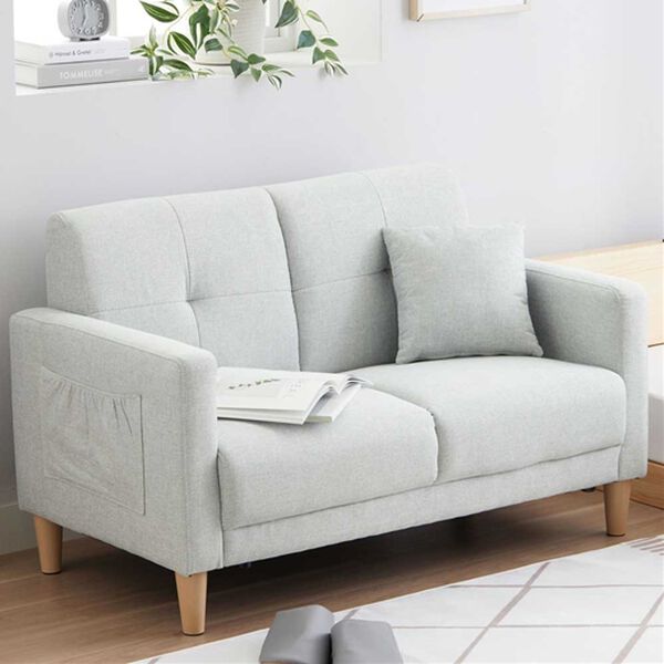 iellio（イエリオ）の「２人掛コンパクトソファ　ＭＩＮＩ３（ソファ）」｜グレー
