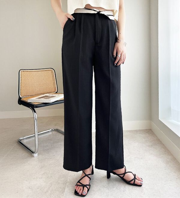 GeeRA（ジーラ）の「２ＷＡＹハイウエストスラックスパンツ（フルレングスパンツ）」｜詳細画像