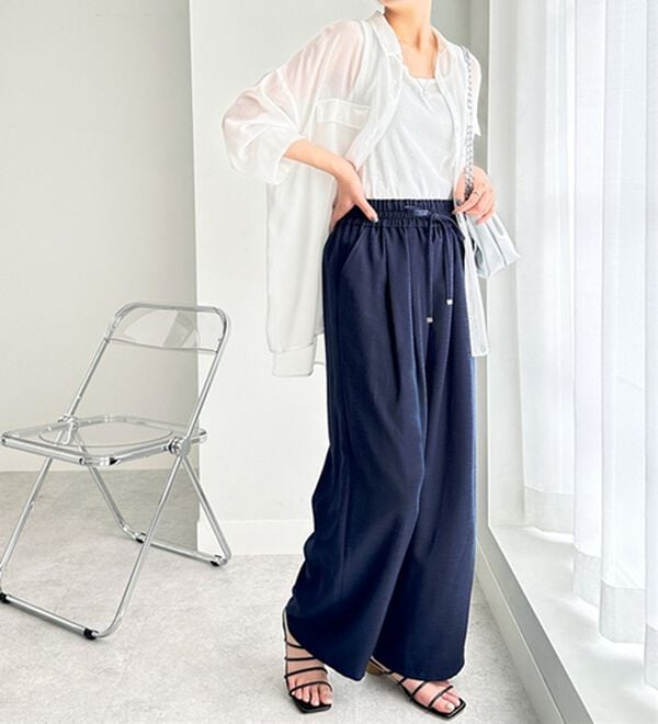 GeeRA（ジーラ）の「【体型カバー】上品なのにラクちんワイドパンツ（フルレングスパンツ）」｜詳細画像