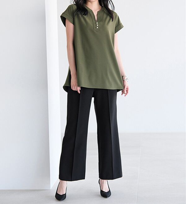 RANAN（ラナン）の「ひんやり！スキッパーブラウス（ブラウス）」｜詳細画像