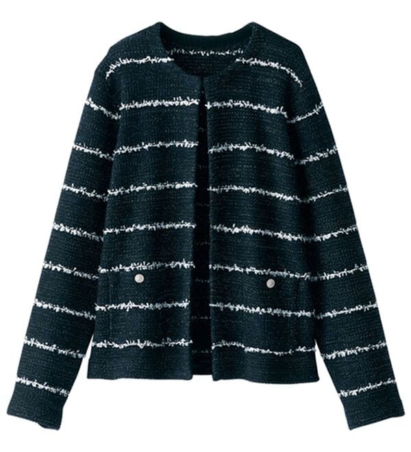 BELLUNA（ベルーナ）の「ファンシーツイード調ニットジャケット（その他ジャケット）」｜詳細画像