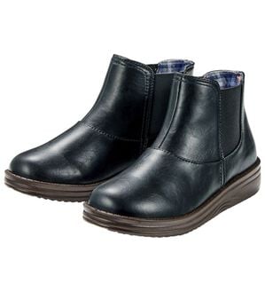 BELLUNA（ベルーナ）の「幅広軽量柔らかソールのスリッポンブーツ（ブーツ）」｜黒