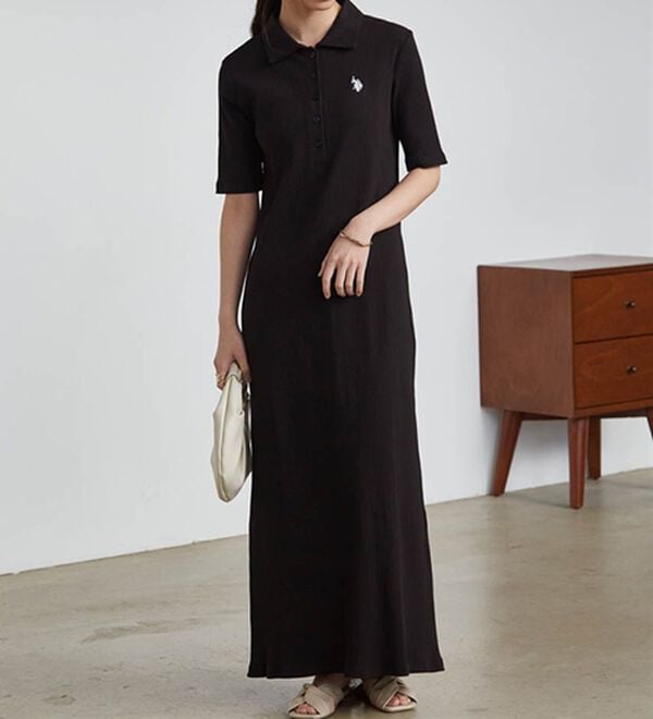 RANAN（ラナン）の「＜U.S.POLO ASSN.＞ ポロ衿リブワンピース（その他ワンピース）」｜詳細画像