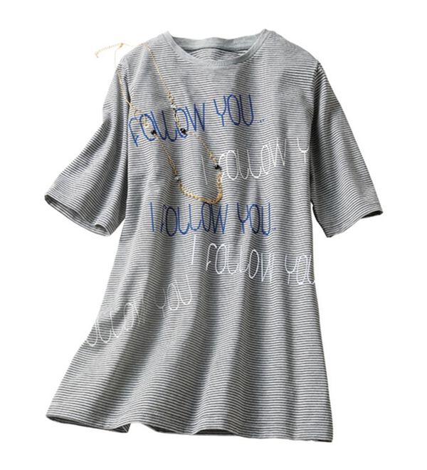 ルフラン（ルフラン）の「さらり快適！プリントゆるＴシャツ（Tシャツ）」｜詳細画像