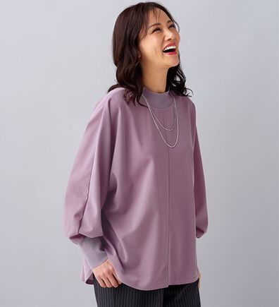 BELLUNA（ベルーナ）の「Ｔシャツ感覚なのにきちんとブラウス見え！カットジョーゼットプルオーバー（ブラウス）」