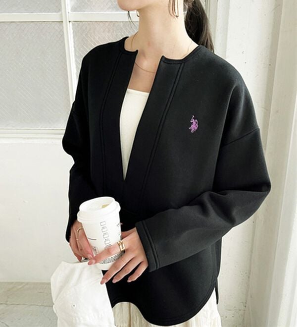 GeeRA（ジーラ）の「【Ｕ．Ｓ．ＰＯＬＯ　ＡＳＳＮ】深Ｖネックプルオーバー（トレーナー・スウェット）」｜詳細画像