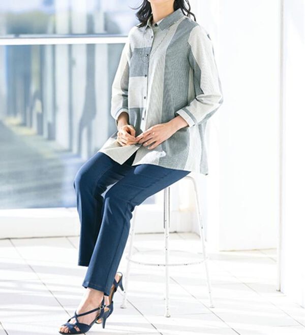 ルフラン（ルフラン）の「【２色組】日よけに便利な綿１００％シャツジャケット（シャツ）」｜詳細画像