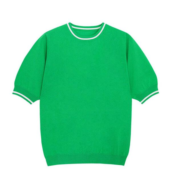 Pierrot（ピエロ）の「ライン配色パフニット（ニット・セーター）」｜詳細画像