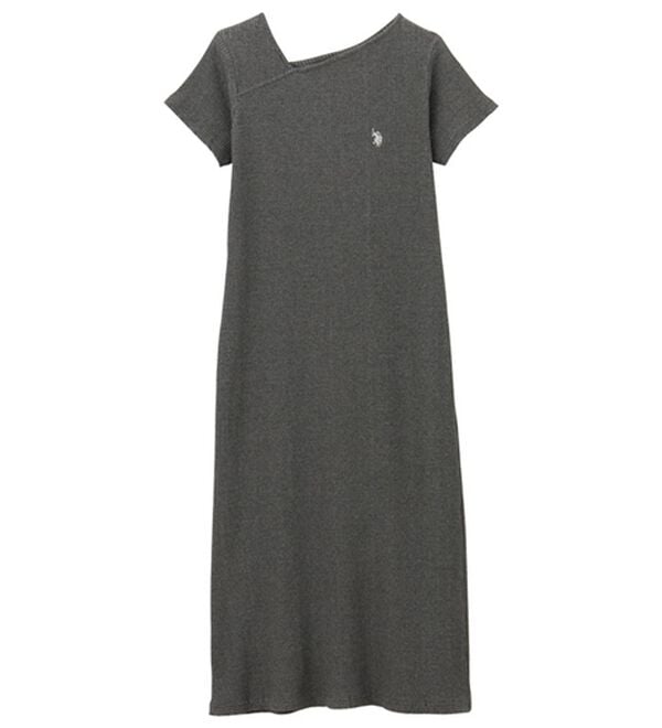 GeeRA（ジーラ）の「【ＵＳ．ＰＯＬＯ．ＡＳＳＮ】アシメネックリブカットソーワンピース（その他ワンピース）」｜詳細画像