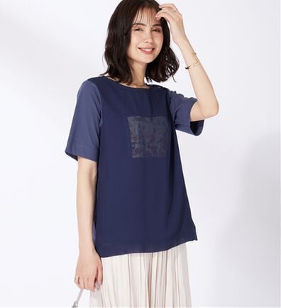 BELLUNA（ベルーナ）の「〈日比谷花壇〉シフォン重ねプルオーバー（カットソー）」