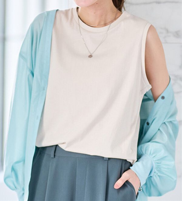 RANAN（ラナン）の「＜BC＞綿100％ひんやりタンクトップ（カットソー）」｜詳細画像