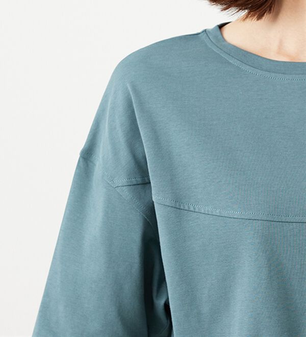 BELLUNA（ベルーナ）の「ヒンヤリ冷感！切替デザインプルオーバー（カットソー）」｜詳細画像